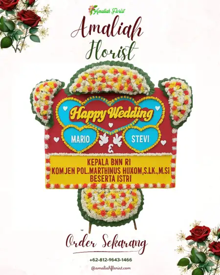 Papan Bunga Pernikahan Kutamekar